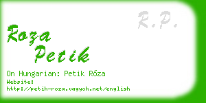 roza petik business card